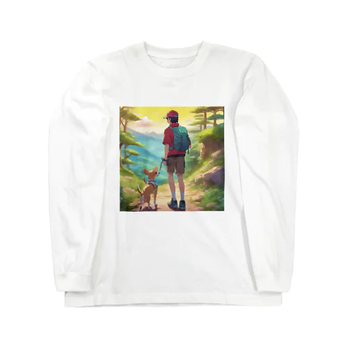 チワワと夕焼け散歩 Long Sleeve T-Shirt