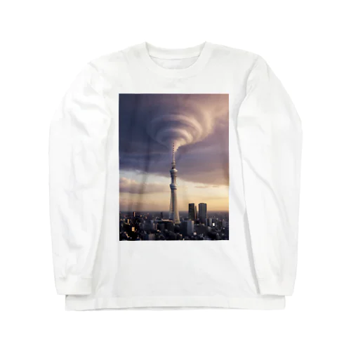 東京スカイツリーと竜巻 Long Sleeve T-Shirt