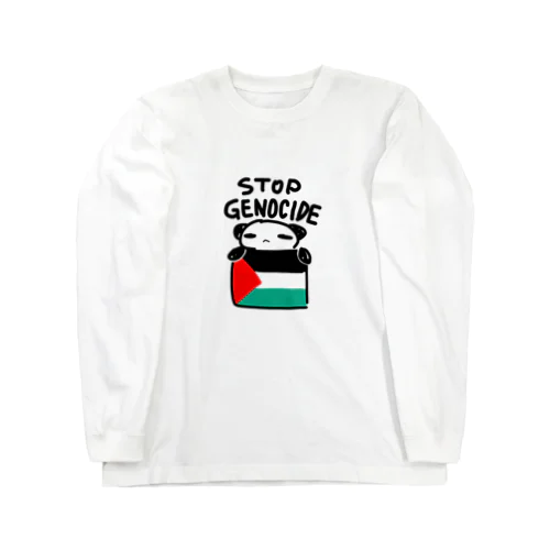 STOP GENOCIDE Panda ストップジェノサイドぱんだ ロングスリーブTシャツ