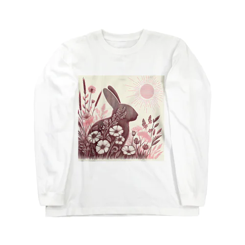 シルエットうさ Long Sleeve T-Shirt