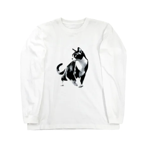 ハチワレキャット Long Sleeve T-Shirt