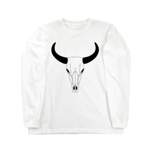 牛の頭蓋骨 Long Sleeve T-Shirt