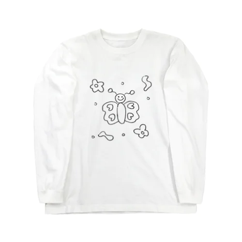 チョウチョ　らくがき Long Sleeve T-Shirt