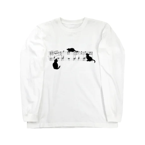 猫、ただいま作曲中。 Long Sleeve T-Shirt