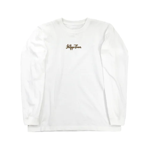 ギターキャット・レコード風デザインギター（裏面） Long Sleeve T-Shirt