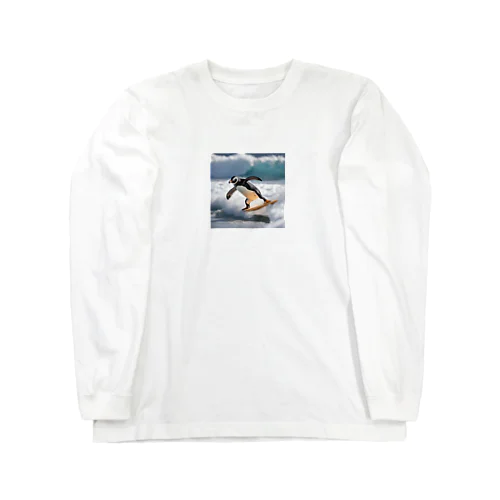 サーフィンするペンギン第2弾 Long Sleeve T-Shirt