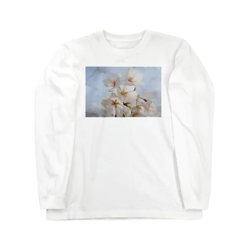 SAKURA-Oil Painting- Long Sleeve T-Shirt