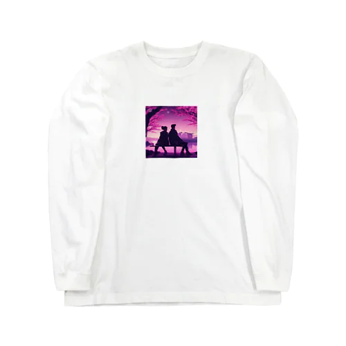 夜桜デート Long Sleeve T-Shirt