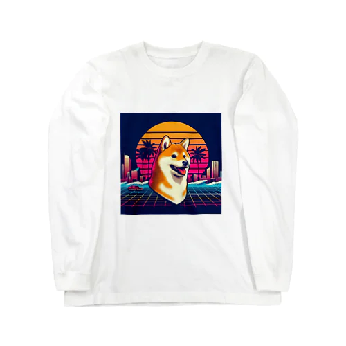 80s_pop Dog No.1 (Shiba Inu) Long Sleeve T-Shirt