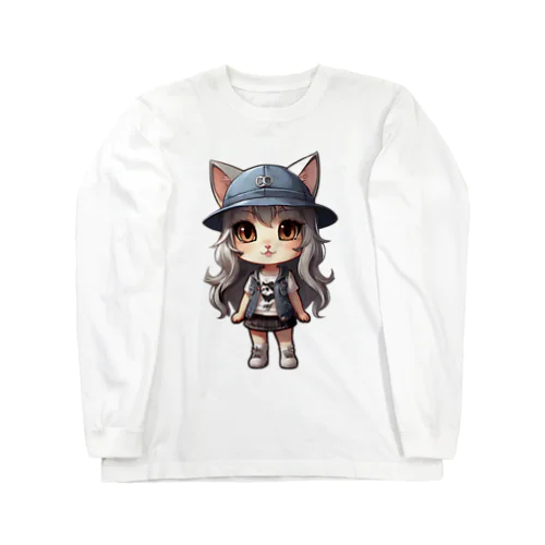 猫派アイドル　にゃにゃ美ちゃん ロングスリーブTシャツ