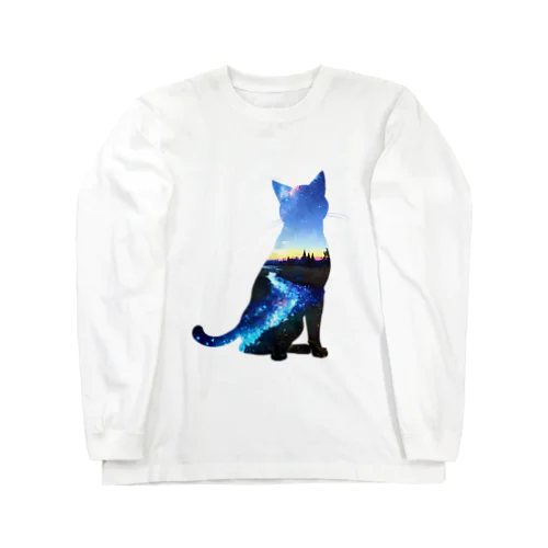 星空と猫_003 Long Sleeve T-Shirt