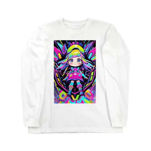 カラフルな宇宙の冒険Girl Long Sleeve T-Shirt