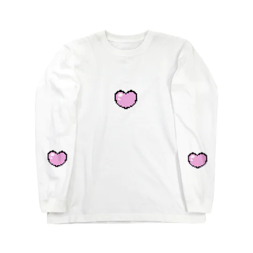 LapinMonmon pink-heart ロングスリーブTシャツ