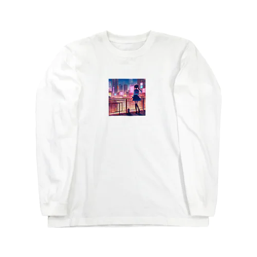 ネオン街少女 Long Sleeve T-Shirt