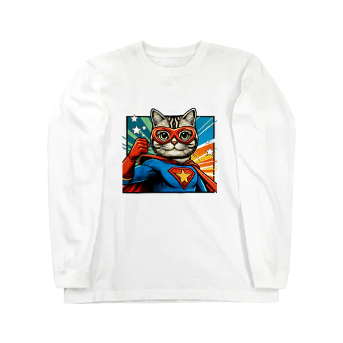 スーパー猫 Long Sleeve T-Shirt