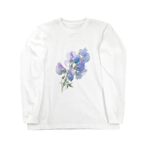 ブルーパプルの色のスイトピー　なでしこ1478 Long Sleeve T-Shirt