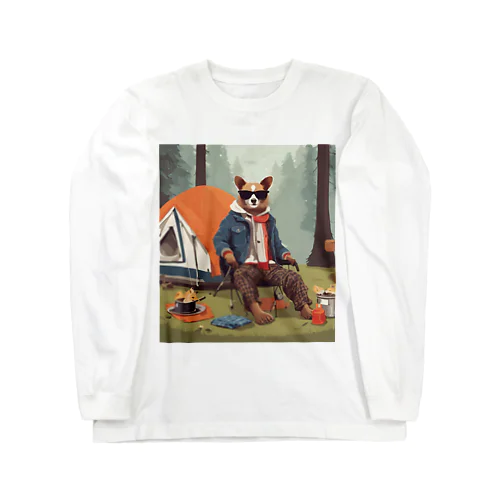 ベテランキャンパー犬 ロングスリーブTシャツ