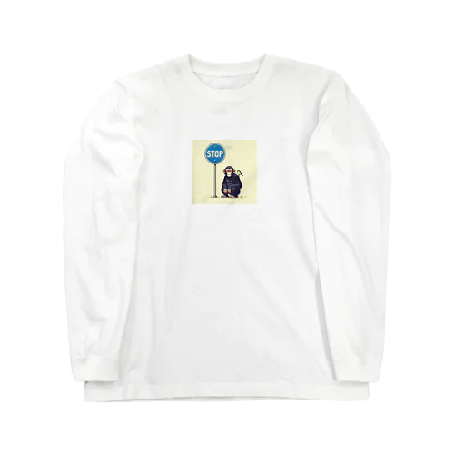 STOPチンパンジー Long Sleeve T-Shirt