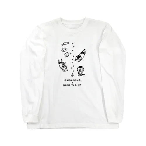 水泳　重炭酸なプール Long Sleeve T-Shirt