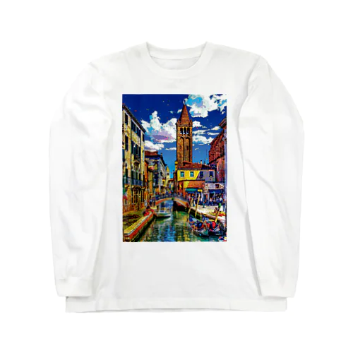 イタリア ヴェネツィアのサン・バルナバ橋 Long Sleeve T-Shirt