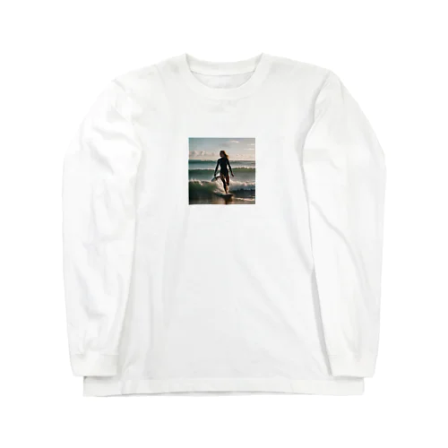 美女とサーフィン Long Sleeve T-Shirt