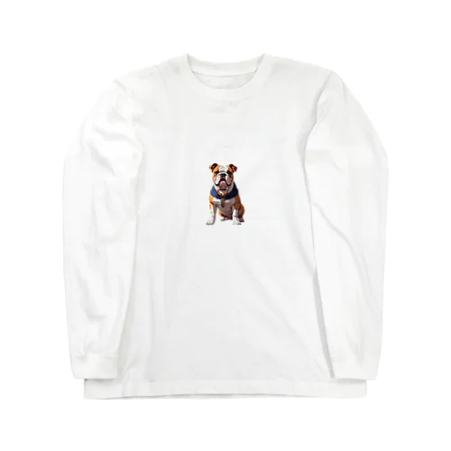 強そうなブルドック（犬） ロングスリーブTシャツ