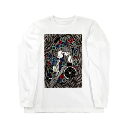 人魚とブルーローズ Long Sleeve T-Shirt