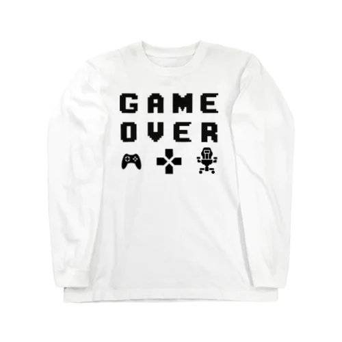 ゲームオーバー　game over　GAME OVER ロングスリーブTシャツ