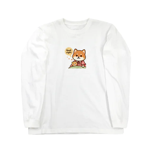 今夜は可愛い柴犬スタンプで癒しの時間 Long Sleeve T-Shirt