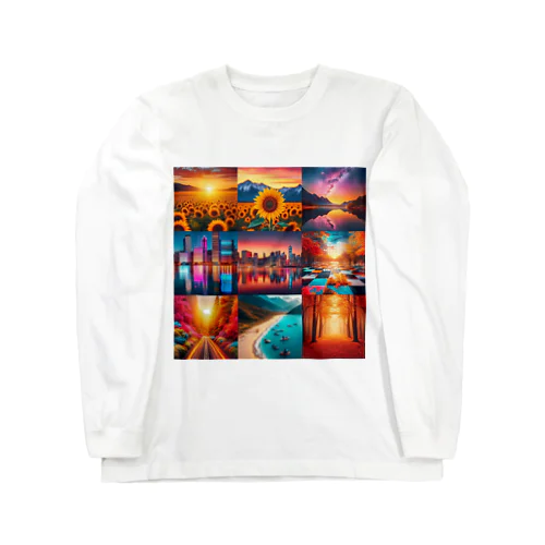 カラフル背景 Long Sleeve T-Shirt