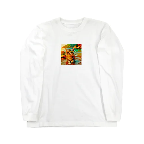 かわいい猫のイラストグッズ Long Sleeve T-Shirt