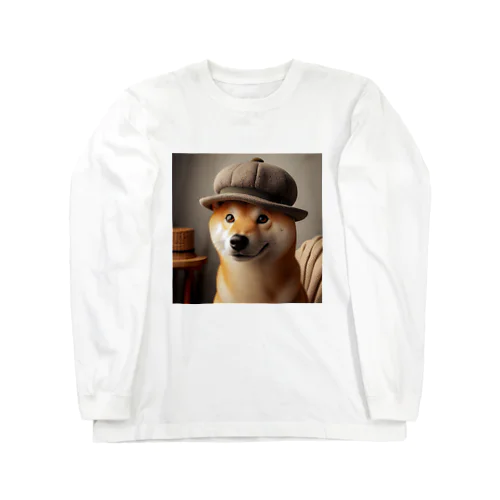 おでかけ柴犬 ロングスリーブTシャツ