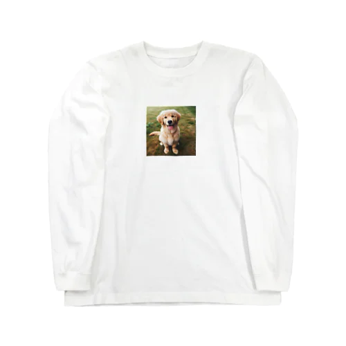 可愛い犬 ロングスリーブTシャツ