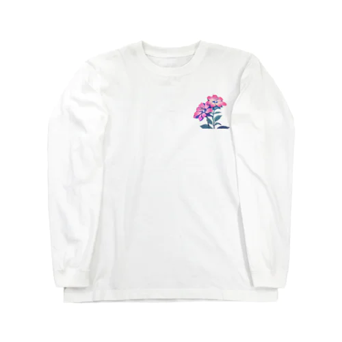 RetrowaveFlower-ムルチコーレ- ロングスリーブTシャツ