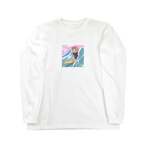 赤ちゃん　サーフィン Long Sleeve T-Shirt