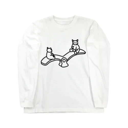 猫のシーソー Long Sleeve T-Shirt