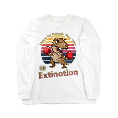 絶滅までKOをするティラノサウルス Long Sleeve T-Shirt