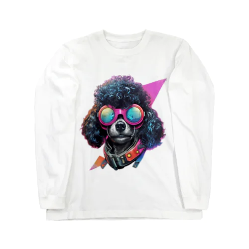 cool poodle B ロングスリーブTシャツ