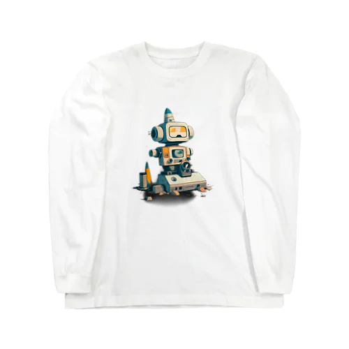 いろいろと四角いレトロなガラクタロボットくん Long Sleeve T-Shirt