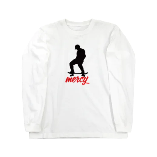 mercy ロンT① 黒×赤 Long Sleeve T-Shirt