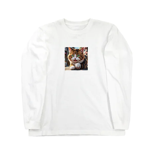 何かしようとしてる猫 Long Sleeve T-Shirt