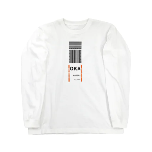 【オレンジ】那覇空港　空港タグ　バゲージタグ　3コード　オレンジライン Long Sleeve T-Shirt