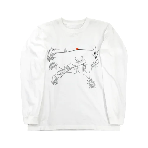 虫蟲戯画　鍬形相撲 Long Sleeve T-Shirt