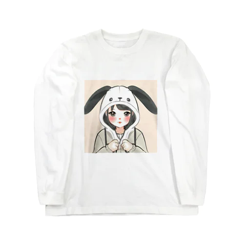 うさぎの少女 ロングスリーブTシャツ