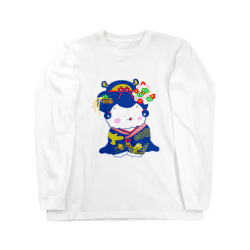 舞妓さん(紺) Long Sleeve T-Shirt