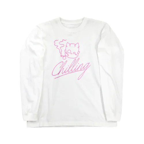 chilling DEVL(pinky) ロングスリーブTシャツ