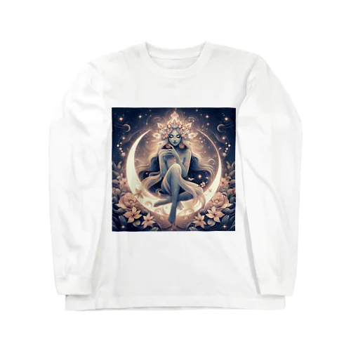 月の女神様 롱 슬리브 티셔츠