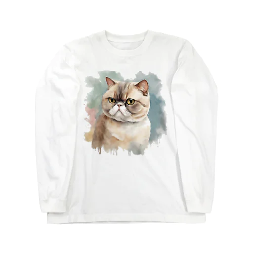 猫　ストリートアート風 Long Sleeve T-Shirt