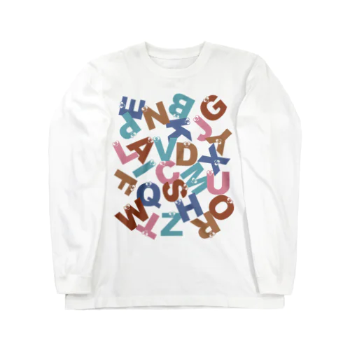 アルファベットメンメ付 Long Sleeve T-Shirt