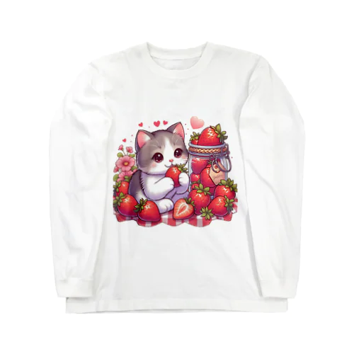 いちごと猫シリーズ Long Sleeve T-Shirt